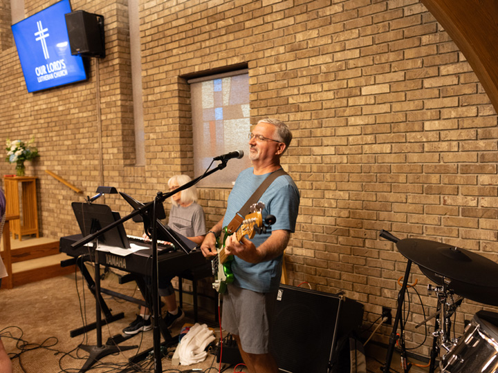 Praise Band Performing at Our Lord's Lutheran Church