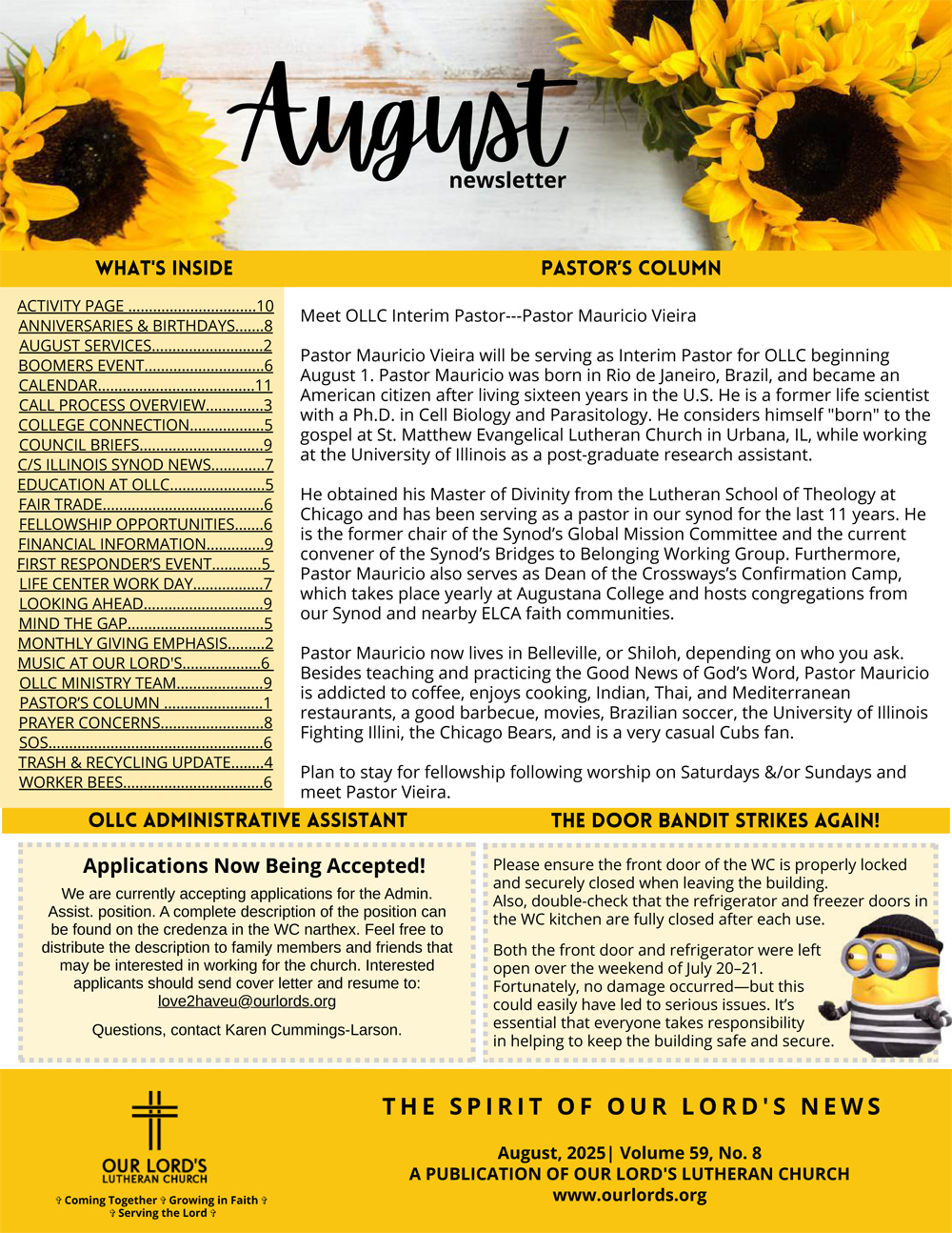 August 2025 Newsletter