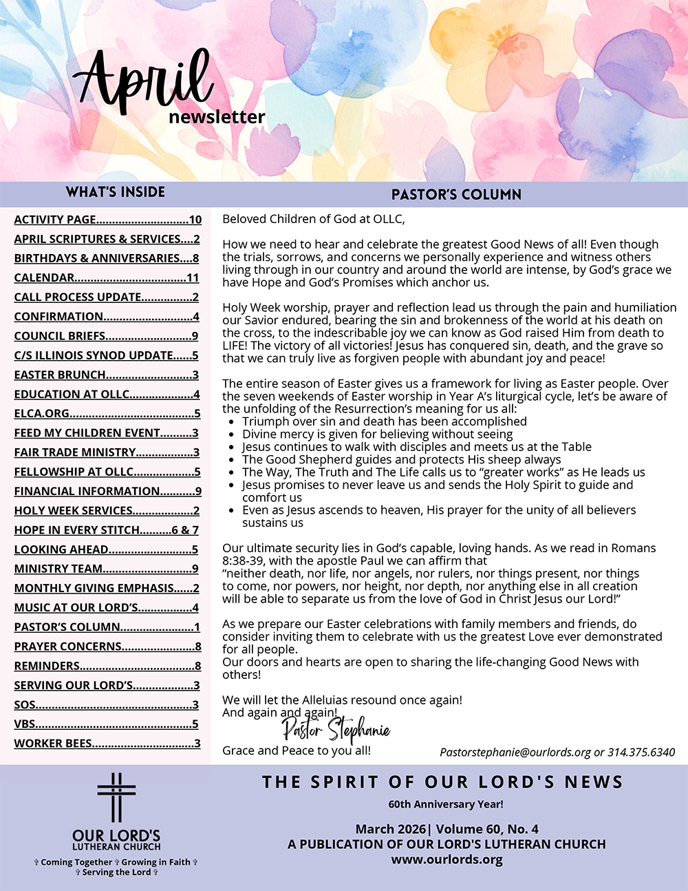 April 2026 Newsletter