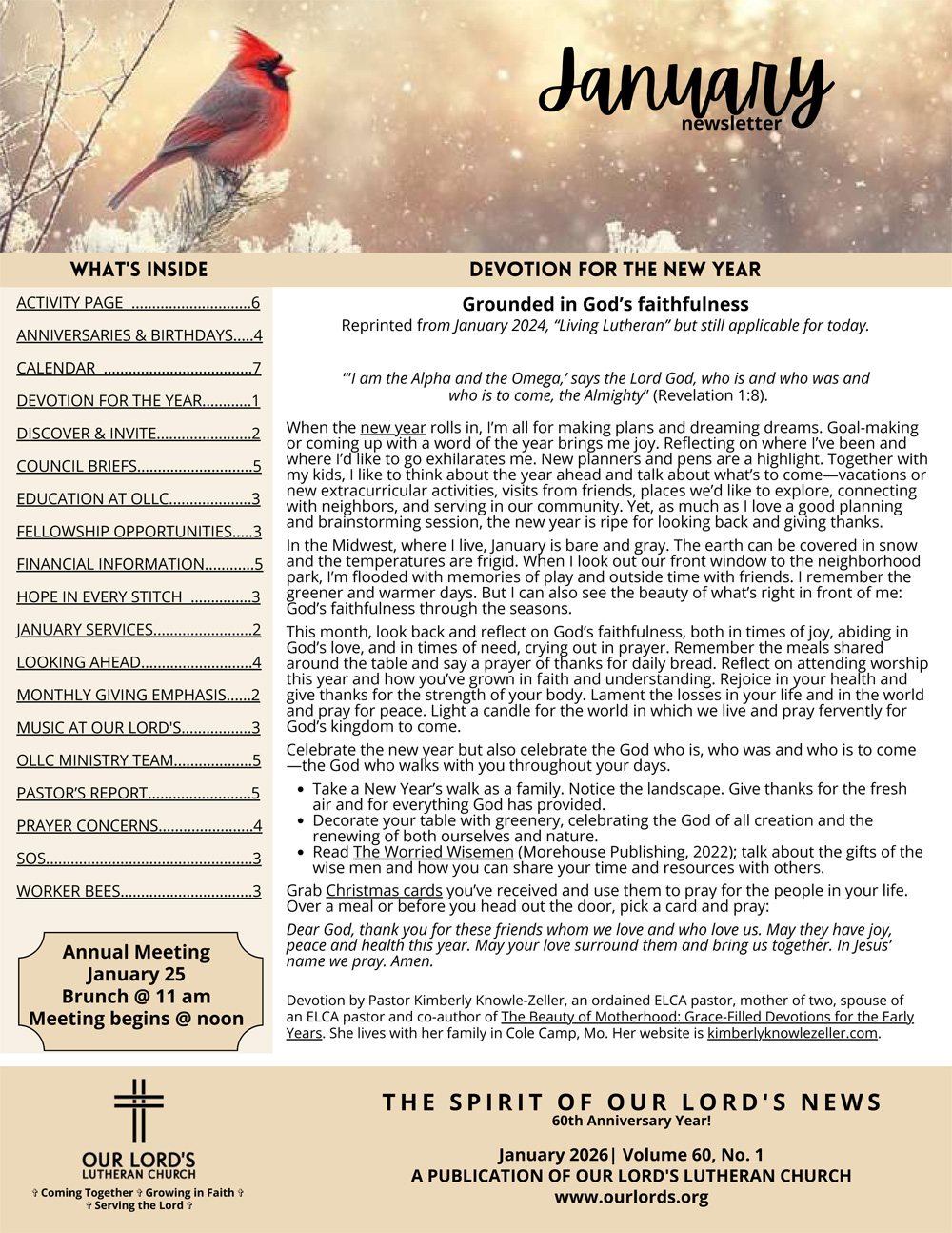 January 2026 Newsletter