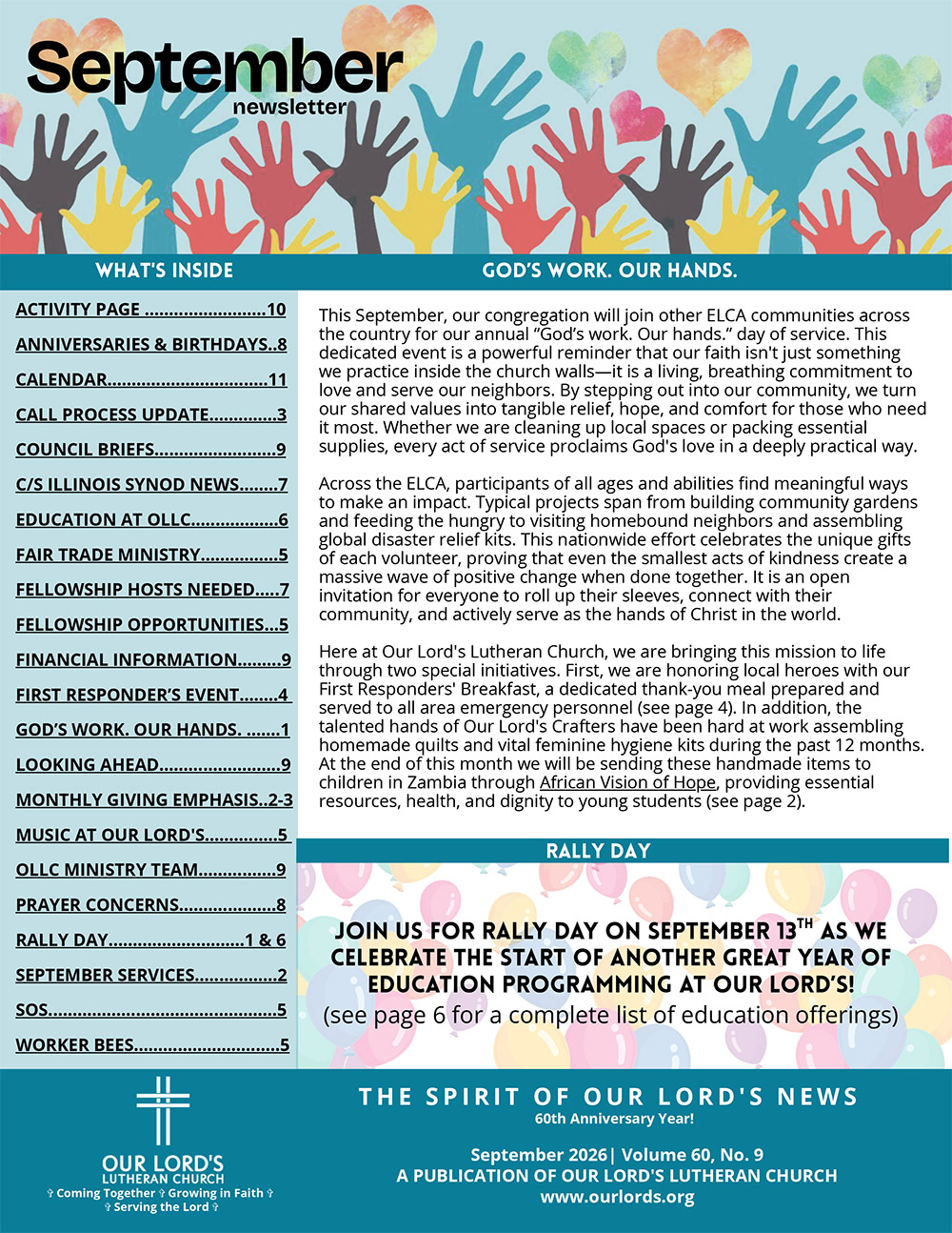 September 2026 Newsletter